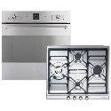 BUN/SF399X/68511 Smeg Clsssic SF399 Multifunction Electric Built-in Single Oven And SER60SGH Four Burner Gas Hob Package - Stainless Steel