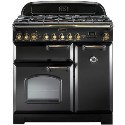 CDL90DFFBLB Rangemaster 90cm Classic Deluxe Dual Fuel Range Cooker FSD 80950 