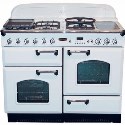 CLBS110DFFWH Rangemaster 110cm Classic Blanc Dual Fuel Range Cooker FSD 73020