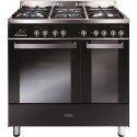 RC9021BL CDA 90cm Double Oven Dual Fuel Range Cooker in Black