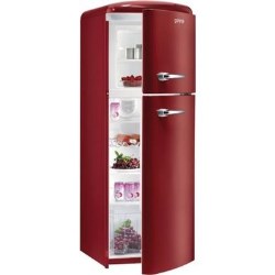 Gorenje Retro Style Metallic Bordeaux Freestanding Fridge Freezer - RF60309OR