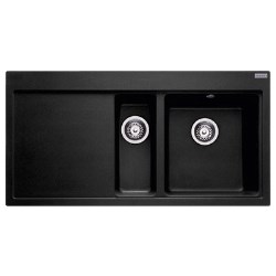 Franke Mythos 1.5 Bowl Granite Sink with Left Hand Drainer in Onyx - MTG651-100LOX