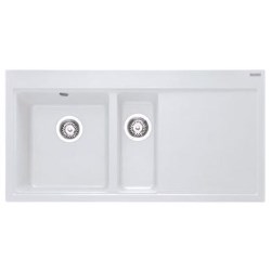 Franke Mythos 1.5 Bowl Granite Sink with Right Hand Drainer in Polar White - MTG651-100RPW
