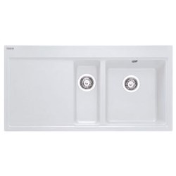 Franke Mythos 1.5 Bowl Granite Sink with Left Hand Drainer in Polar White - MTG651-100LPW