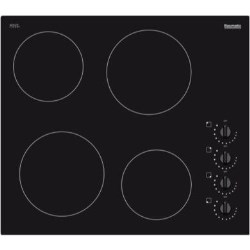 Baumatic Four Zone 60cm Ceramic Hob with Black Glass - BHC602