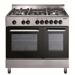 Baumatic Twin Cavity 90cm Dual Fuel Range Cooker in Stainless Steel - BC392.2TCSS