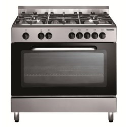 Baumatic Single Cavity 90cm Dual Fuel Range Cooker in Stainless Steel - BC391.2TCSS
