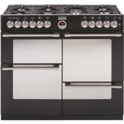 Stoves Sterling R1100DFT 110cm Dual Fuel Range Cooker in Black - 444440794
