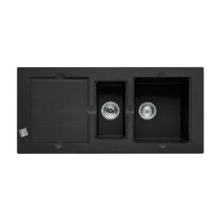 Franke Mythos 1.5 Bowl Granite Sink with Reversible Drainer in Onyx - MTG651OX