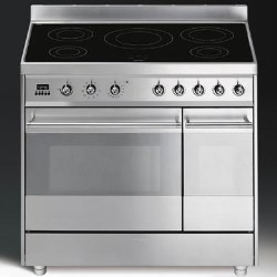 Smeg Symphony Dual Cavity Pyro Induction 90cm Electric Range Cooker in Stainless steel - SY92IPX8