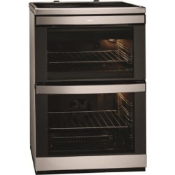 AEG MaxiKlasse 60cm Double Oven Electic Cooker in Stainless Steel - 49002VMN