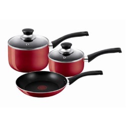 Tefal Bistro Red Cook 3 Piece Pan Set - A161S344