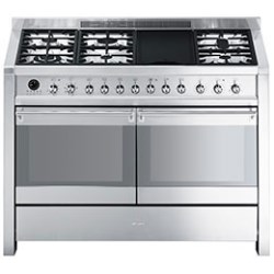 Smeg Opera 120cm Dual Fuel Range Cooker in Stainless steel - A4-8