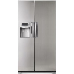 Samsung H-series Side By Side Fridge Freezer with Ice and Water Dispenser in Real Stainless Steel - RSH7UNRS1