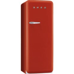 Smeg 50s Style Right Hand Hinge Freestanding Fridge with Ice Box in Red - FAB28QR1