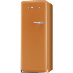 Smeg 50s Style Orange Left Hand Hinge Freestanding Fridge with Ice Box - FAB28YO1