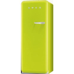 Smeg 50s Style Lime Green Left Hand Hinge Freestanding Fridge with Ice Box - FAB28YVE1
