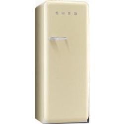 Smeg 50s Style Right Hand Hinge Freestanding Fridge with Ice Box in Cream - FAB28QP1