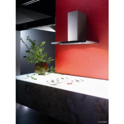 Elica Galaxy 80cm Chimney Hood in Stainless Steel and Black Glass - GALAXYSSBL80