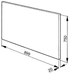 Smeg Splashback for 90cm Range Cookers - KIT1A1-6