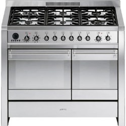 Smeg Opera 100cm Dual Fuel Range Cooker in Stainless Steel