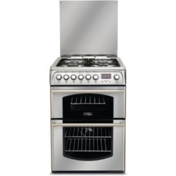 Hotpoint Traditional Double Oven 60cm Dual Fuel Cooker in Stainless Steel - CH60DTXF