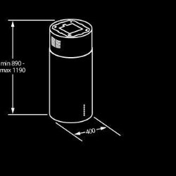 CDA EVCK4SS 40cm Cylinder Island Extractor -