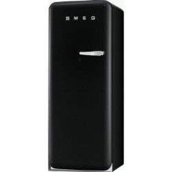 Smeg 50s Style Black Left Hand Hinge Freestanding Fridge with Ice Box - FAB28YNE1