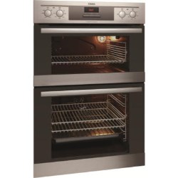 AEG Multifunction Electric Built In Double Oven in Stainless Steel with Catalytic Liners - DC4003020M