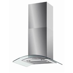 Baumatic Curved Glass 60cm Chimney Hood in Stainless Steel - BT6.3GL
