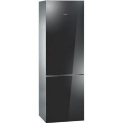 Siemens Frost Free Freestanding Fridge Freezer With Black Glass Doors - KG36NSB40