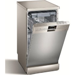 Siemens iQ500 Fingerprint-Free Stainless Steel Slimline 45cm Wide Freestanding Dishwasher - SR26T890GB