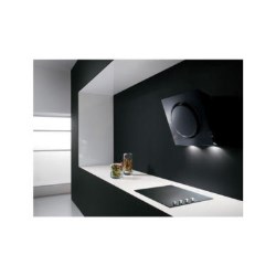 Elica Mini iO External Motor Angled 55cm Chimney Hood in Black Glass - MINI_IO_GME_BLK
