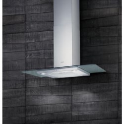 Elica Quartz High Performance 60cm Chimney Hood in Stainless Steel with Flat Glass Canopy - QUARTZ_HP_60