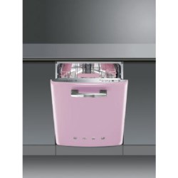 Smeg 50's Style Integrated Dishwasher with Pink Door - DI6FABRO1