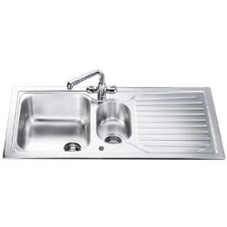 Smeg Cucina 1.5 Bowl Reversible Drainer Stainless Steel Sink - CUR150