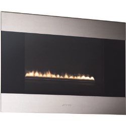 Smeg Classic Landscape Natural Gas Wall Fire in Stainless Steel 