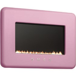 Smeg 50s Retro Style LPG Gas Wall Fire in Pink - L30FABPIP