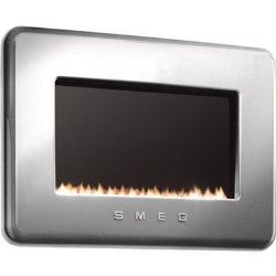 Smeg L30FABSIP 50s Retro Style LPG Gas Wall Fire in Silver