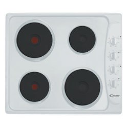 Candy 60cm Sealed Plate Electric Hob in White - PLE64W