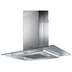 Smeg 90cm Glass Canopy Island Hood in Stainless steel - KEIV90