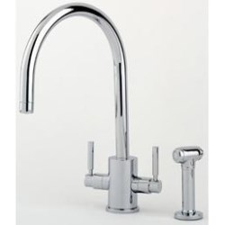 Perrin and Rowe Orbiq Monobloc Mixer Tap with C Spout and Spray - 4312CP