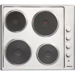 Beko Ex-display 60cm Solid Plate Hob in Stainless Steel - 77039714/9/HIZE64101X