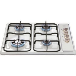 CDA Level 1 Four Burner 60cm Gas Hob in White