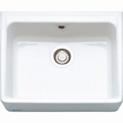 Franke Belfast Style Single Bowl Ceramic Sink in White - VBK710