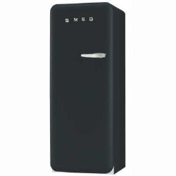 Smeg Retro Style Fridge with Ice Box - Left Hand Hinge in Black - FAB28YBV