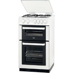 Zanussi 50cm Double Oven Gas Cooker - ZCG563FW