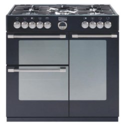 Stoves Sterling 900DFT 90cm Dual Fuel Range Cooker in Black - 444440464