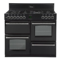 Belling Classic 1000GT 100cm Gas Range Cooker in Black - 444440392