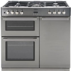 Belling DB4 90DFT Professional 90cm Dual Fuel Range Cooker in Stainless Steel - 444440535